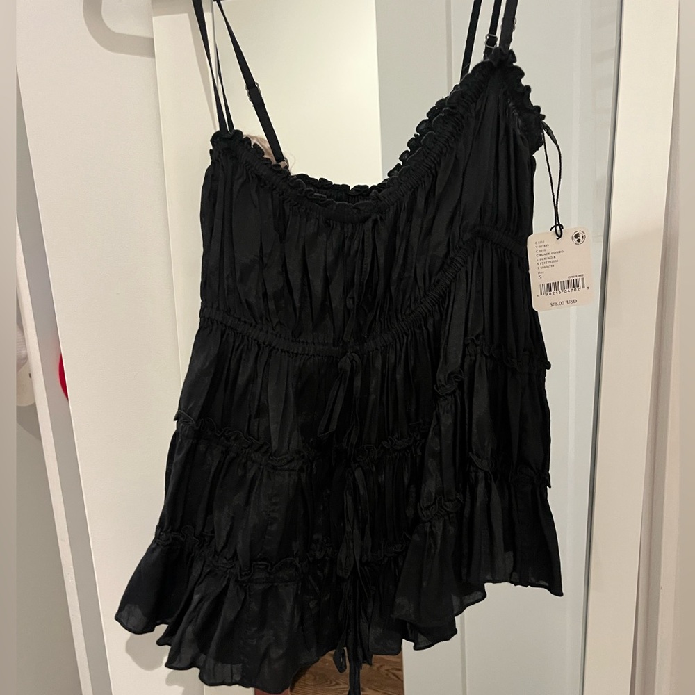 NWT size small free people black tank